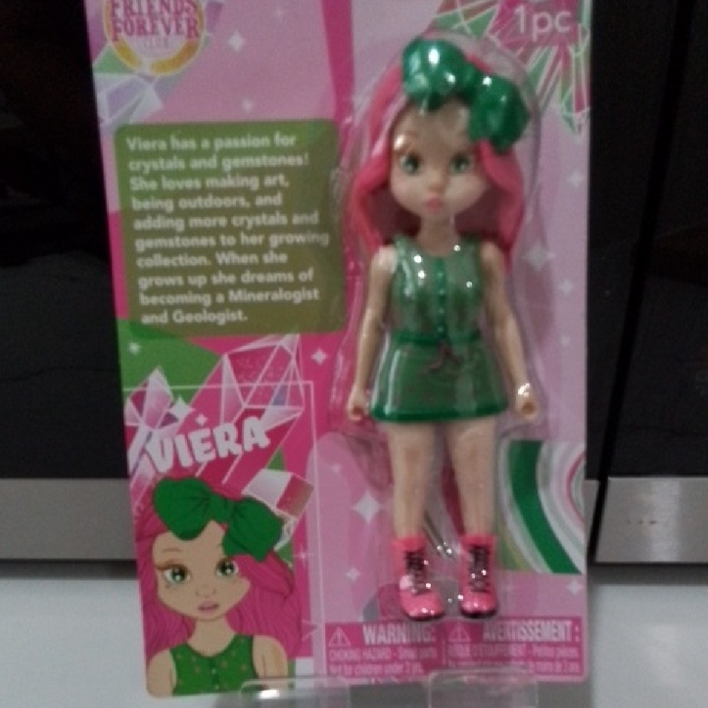 Green and Pink Doll with Accessories